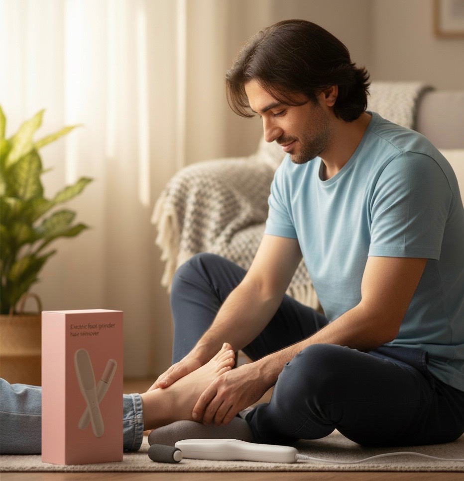 نقش استفاده از سنگ پا و ماساژ کف پا به همراه کرم ترک پای جی برای درمان خشکی و ترک پا